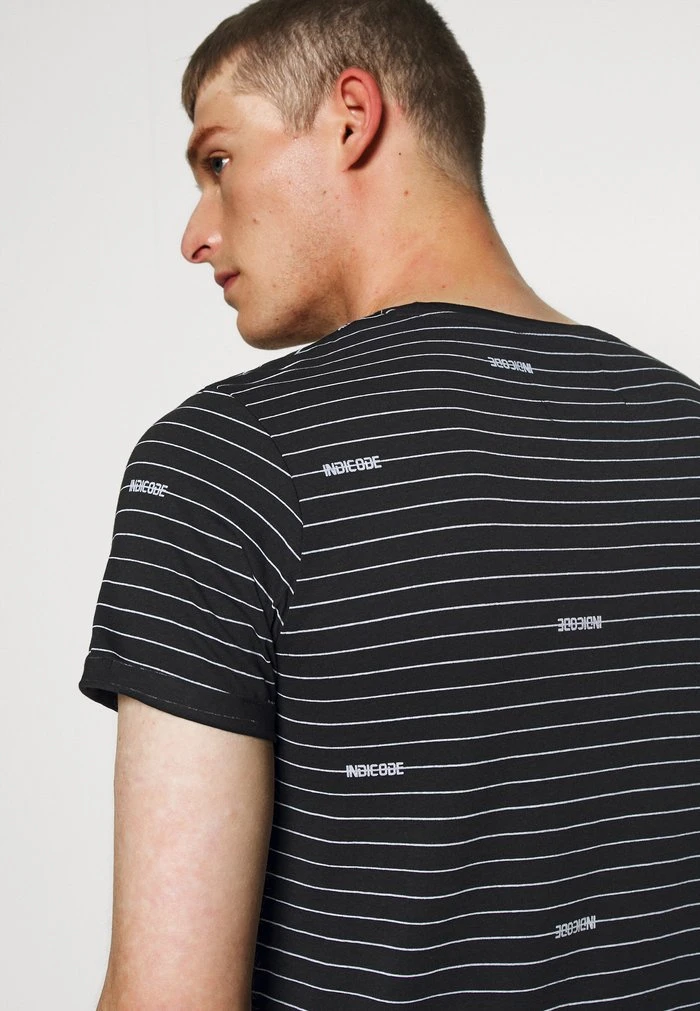 Le moins cher 💯 INDICODE 😀 JEANS ECKLEY - T-shirt Imprimé - Black ⭐ – Image 7