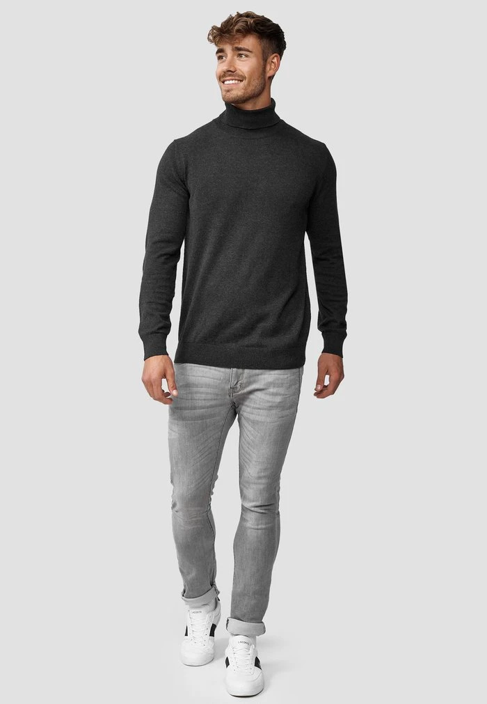 Bon marché 👏 INDICODE JEANS GATES - Pullover - Charcoal Mix 💯 – Image 2
