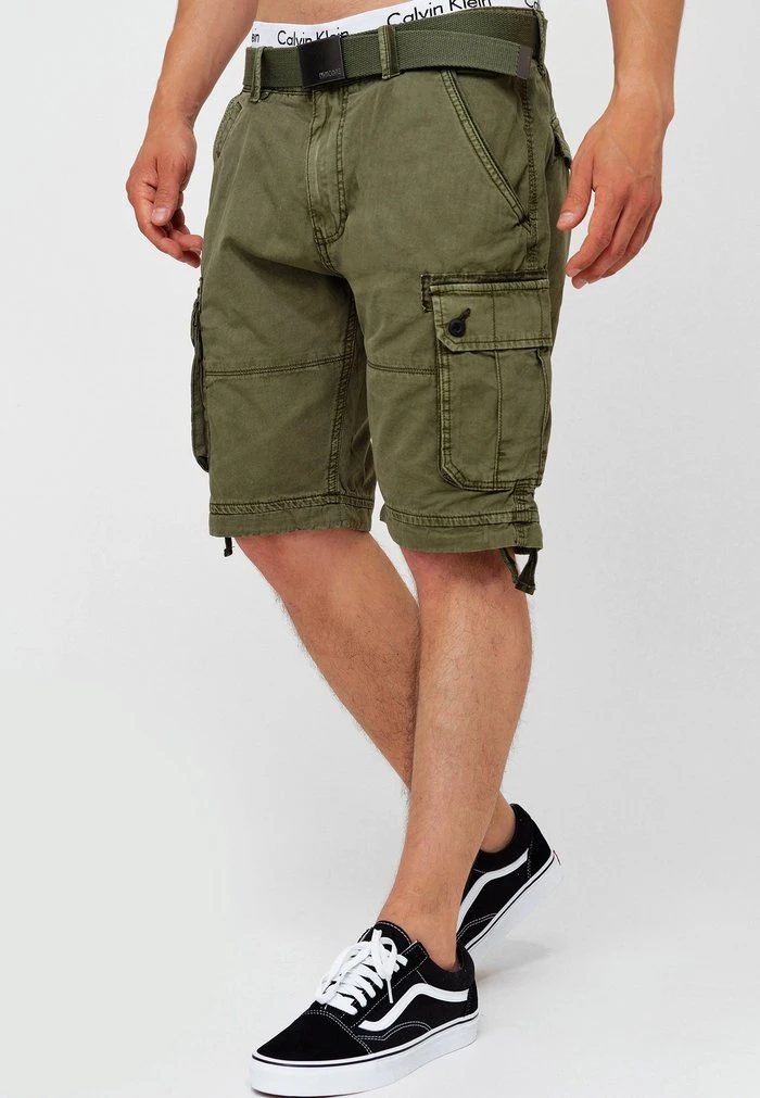 Meilleure vente ⭐ INDICODE JEANS CARGO ABNER - Short - Army 🔥 – Image 5