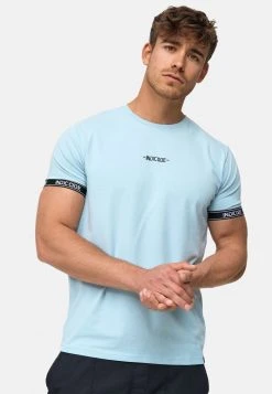 Promo 🛒 INDICODE 💯 JEANS LUTZY - T-shirt Imprimé - Blue Wave ⭐