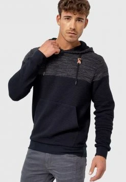 Meilleure vente 🛒 INDICODE JEANS SAUNDERS - Sweat à Capuche - Black 🥰