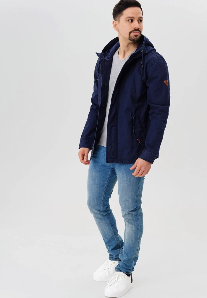 Grosses soldes ⭐ INDICODE 💯 JEANS LOUGH - Veste Légère - Navy ⌛ – Image 2