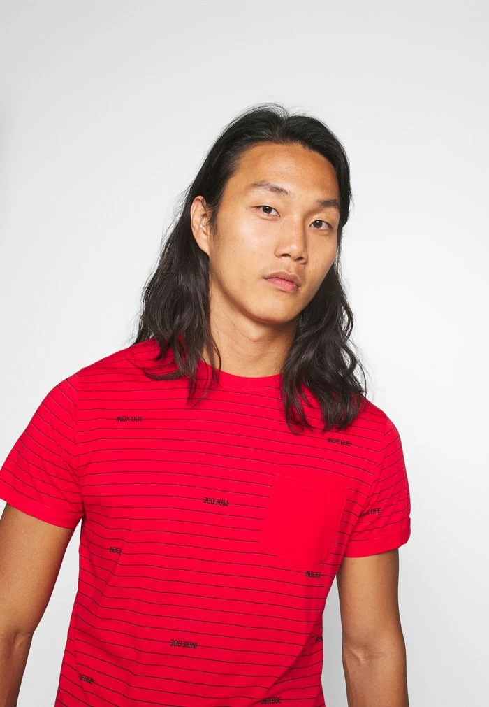 Bon marché 🥰 INDICODE JEANS ECKLEY - T-shirt Imprimé - Goji Berry ✨ – Image 4