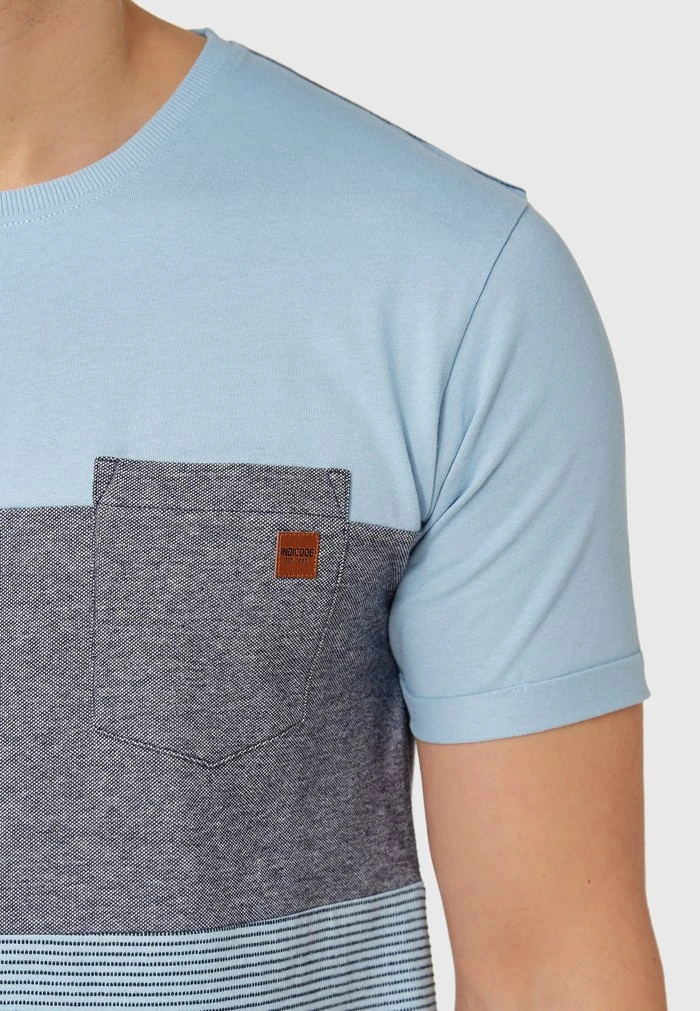 De gros 😀 INDICODE JEANS PORTER - T-shirt Imprimé - Blue Wave 🛒 – Image 6