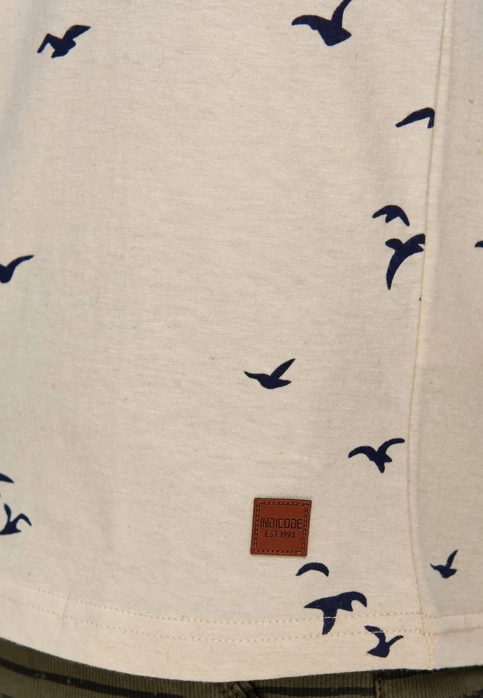 Meilleur prix 😀 INDICODE JEANS MCFARLAND - T-shirt Imprimé - Ecru Mix 💯 – Image 6