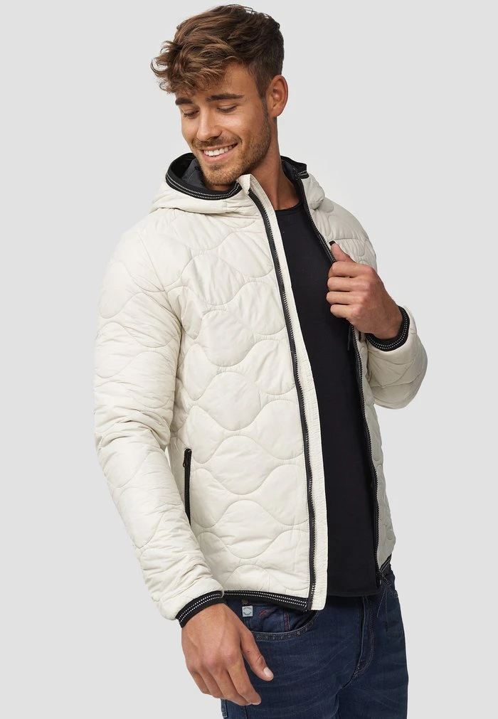 Bon marché 🛒 INDICODE JEANS Veste Mi-saison - White Asparagus 🌟 – Image 4
