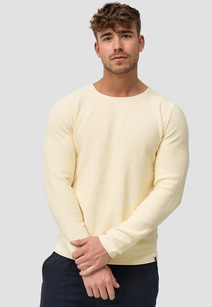 Meilleure vente 🛒 INDICODE JEANS LOAKIM - Pullover - Pale Banana 👍