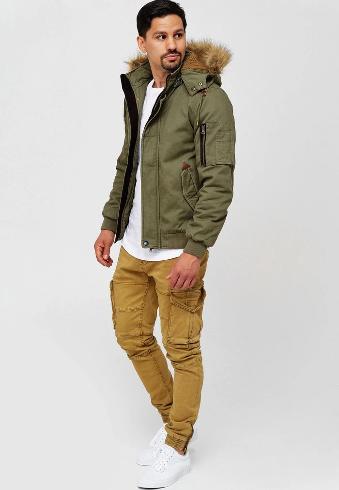 Meilleure vente ⭐ INDICODE 🎉 JEANS Veste D'hiver - Army 🔔 – Image 2