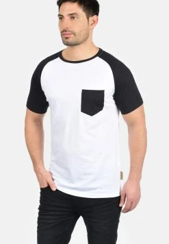 Bon marché 😍 INDICODE JEANS IDGRESHAM - T-shirt Imprimé - White Black 💯