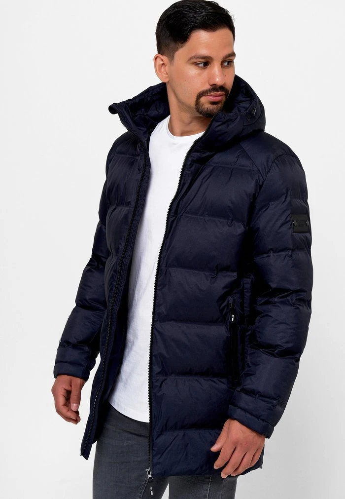 Meilleure vente đ INDICODE JEANS Veste D'hiver - Navy â â Image 4