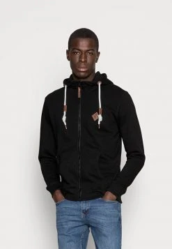 Meilleure vente ❤️ INDICODE 🔥 JEANS QUINBY - Sweat à Capuche Zippé - Black ✨