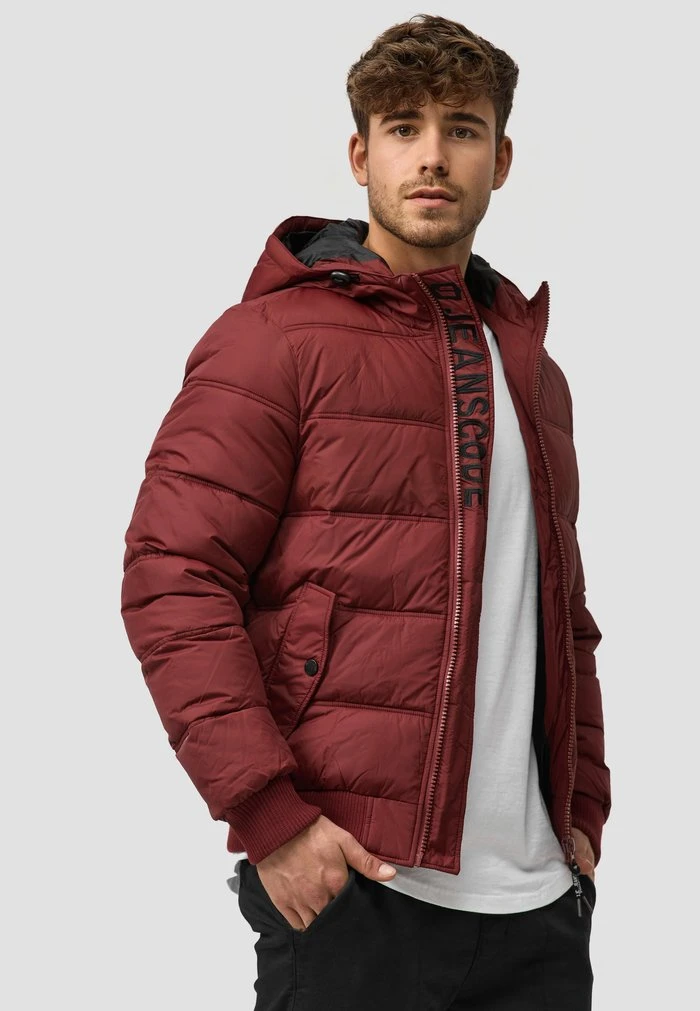 Meilleure affaire 🧨 INDICODE JEANS ADRIAN - Veste D'hiver - Bordeaux 🎁 – Image 3