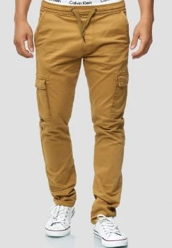 Vente flash 🎁 INDICODE JEANS BROADWICK - Pantalon Cargo - Camel 🤩