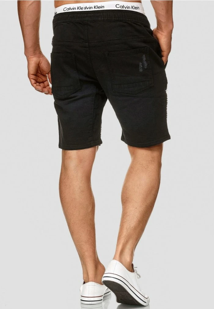 Promo 🎁 INDICODE JEANS MIT ELASTISC - Short En Jean - Black 😍 – Image 2