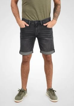 Le moins cher 🛒 INDICODE JEANS IDQUENTIN - Short En Jean - Dark Grey 👏
