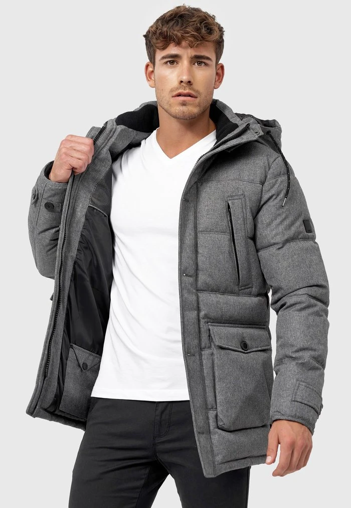 Acheter ⌛ INDICODE JEANS TUSCON - Veste D'hiver - Grey Mix ⌛ – Image 6