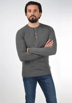 Sortie ⭐ INDICODE 👏 JEANS IDGIFFORD - T-shirt à Manches Longues - Gray 🎁