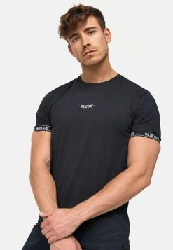 Grosses soldes 🧨 INDICODE JEANS LUTZY - T-shirt Imprimé - Black 😉