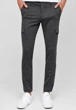 Budget ⭐ INDICODE JEANS SUPER STRETCH ECKHART - Pantalon Cargo - Charcoal Mix ✔️
