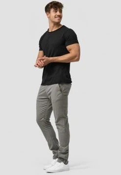 Offres 🎁 INDICODE JEANS CHERRY - Chino - Light Grey 😍