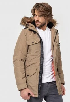 Sortie 😍 INDICODE JEANS CARPELAN - Veste D'hiver - Khaki 🌟