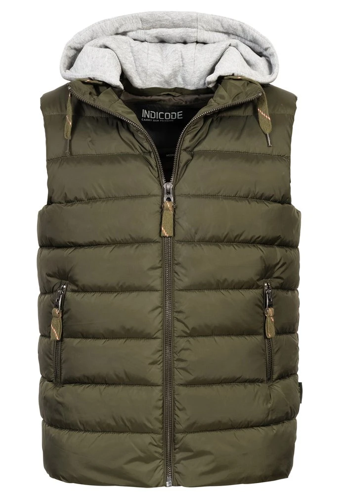 Vente flash đ INDICODE JEANS STOCKTON - Veste Sans Manches - Army đ„° â Image 5