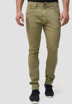 Top 10 ✨ INDICODE 🧨 JEANS MILOS - Jean Slim - Covert Green ⌛