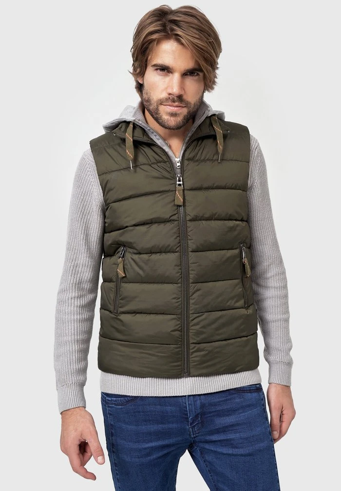 Vente flash đ INDICODE JEANS STOCKTON - Veste Sans Manches - Army đ„°