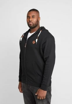 Acheter ✔️ INDICODE JEANS QUINBY PLUS - Sweat à Capuche Zippé - Black ⌛