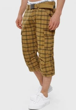 Grosses soldes 🤩 INDICODE JEANS MIT GÜRTEL NICOLAS - Short - Amber 🧨