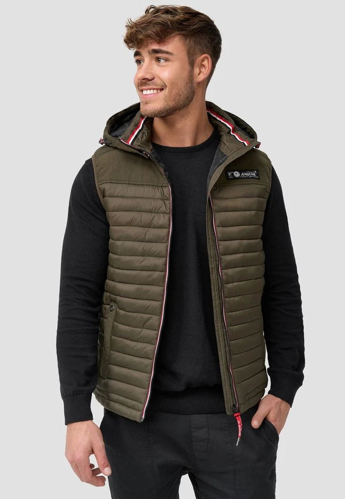 Vente flash 🌟 INDICODE JEANS Veste Sans Manches - Army 👍 – Image 5