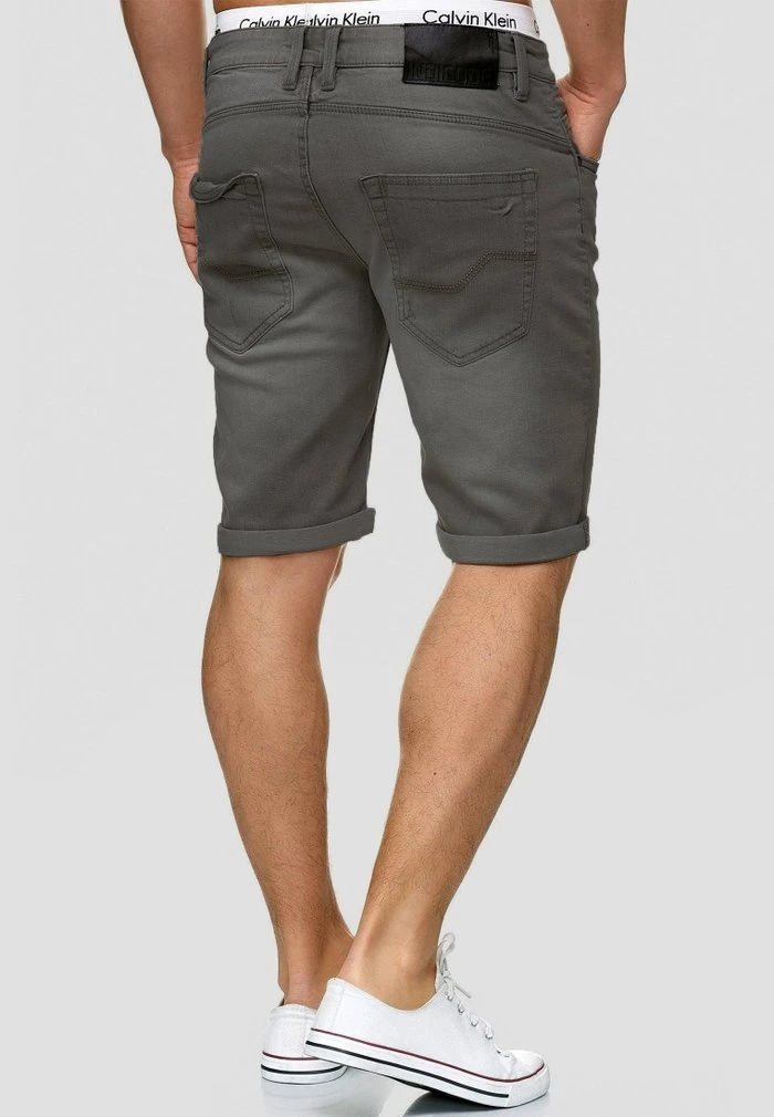 Le moins cher 🧨 INDICODE JEANS CUBA CADEN - Short En Jean - Dark Grey 💯 – Image 3