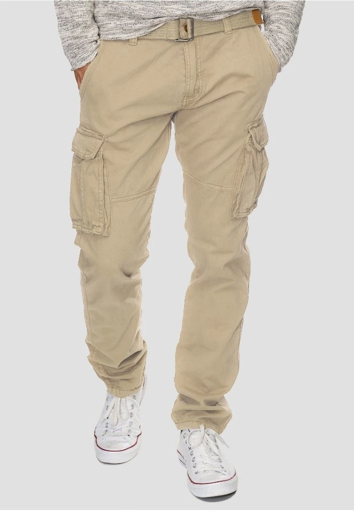 Sortie ⭐ INDICODE JEANS WILLIAM - Pantalon Cargo - Beige 🤩 – Image 2