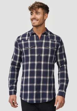 Top 10 🎉 INDICODE JEANS ALTIN - Chemise - Navy 👍