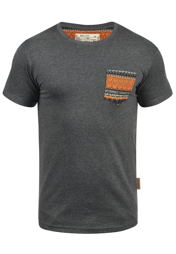 Promo ⌛ INDICODE ⭐ JEANS IDPAXTON - T-shirt Imprimé - Mottled Dark Grey 🎁 – Image 4