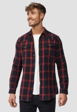 Offres 🔥 INDICODE JEANS ALTIN - Chemise - Tomato ⭐