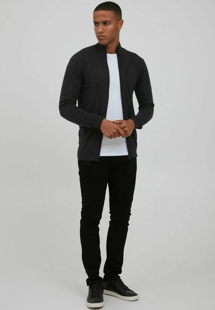 De gros 🎁 INDICODE 😍 JEANS IDBADI - Gilet - Charcoal Mix ✔️ – Image 2