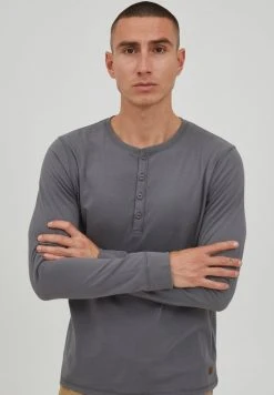 Coupon ✨ INDICODE ✨ JEANS IDARMANDO - T-shirt à Manches Longues - Pewter ❤️