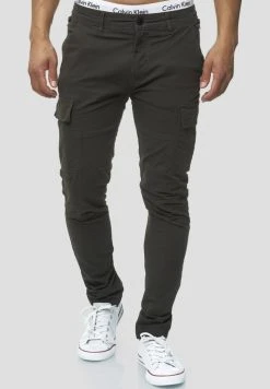 Promo 🌟 INDICODE JEANS Pantalon Cargo - Anthracite 🌟