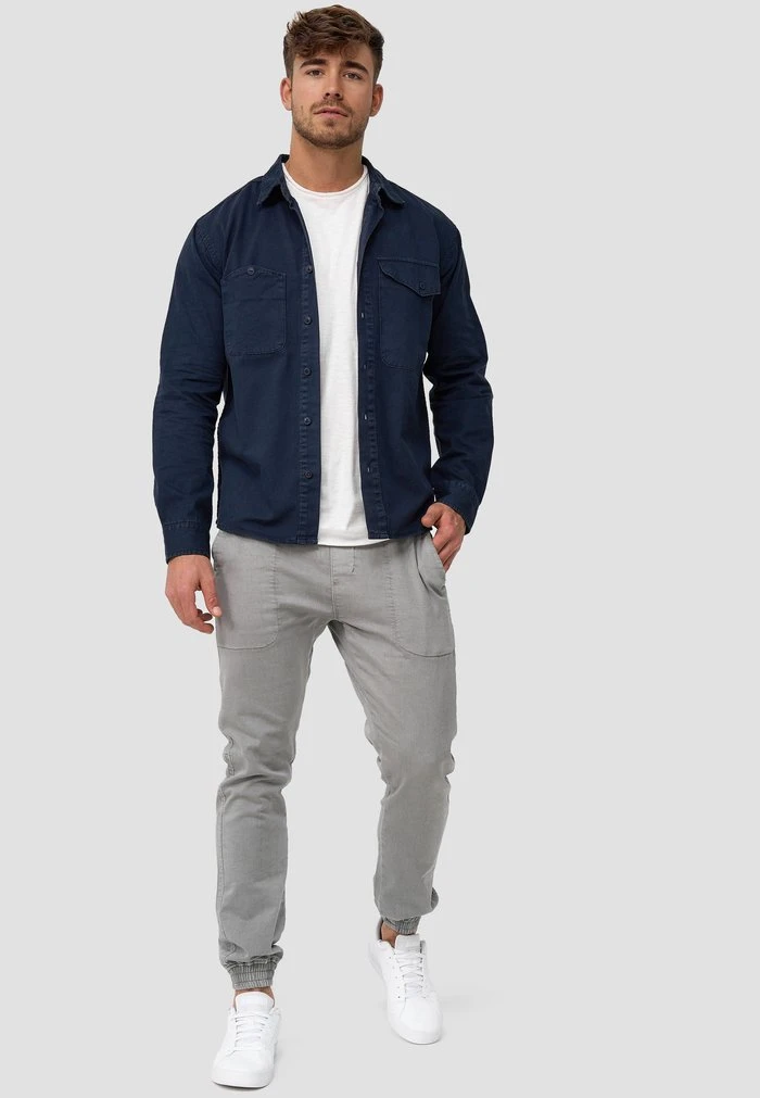 De gros ✔️ INDICODE ⌛ JEANS LANGARM - Chemise - Navy ⌛ – Image 2