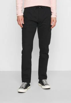 Grosses soldes ❤️ INDICODE 🎁 JEANS LASSO - Pantalon Cargo - Black ⭐