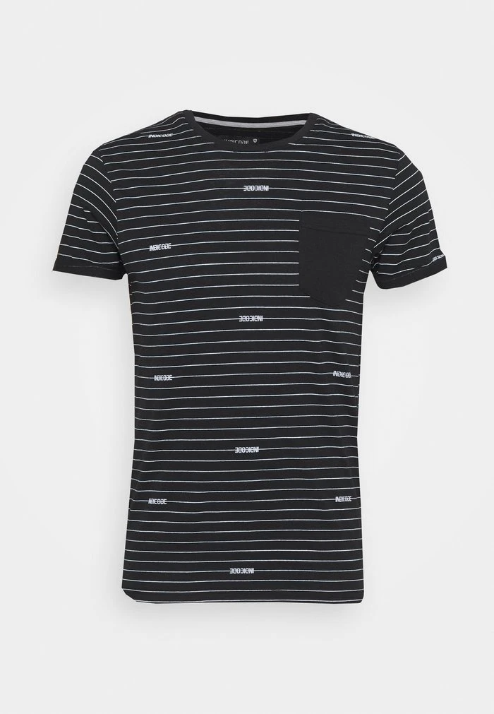 Le moins cher 💯 INDICODE 😀 JEANS ECKLEY - T-shirt Imprimé - Black ⭐ – Image 6