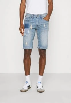 Grosses soldes ⭐ INDICODE JEANS FABRIC PATCH AVILA - Short En Jean - Blue Wash ✨