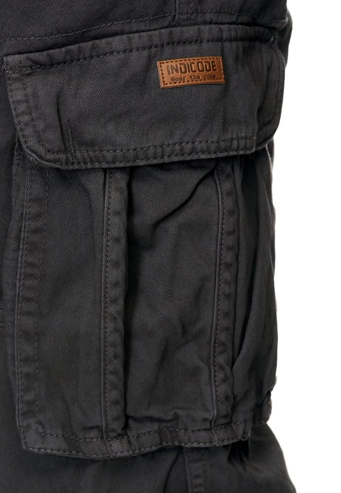 Sortie ❤️ INDICODE 🎉 JEANS WILLIAM - Pantalon Cargo - Grey 🔔 – Image 6