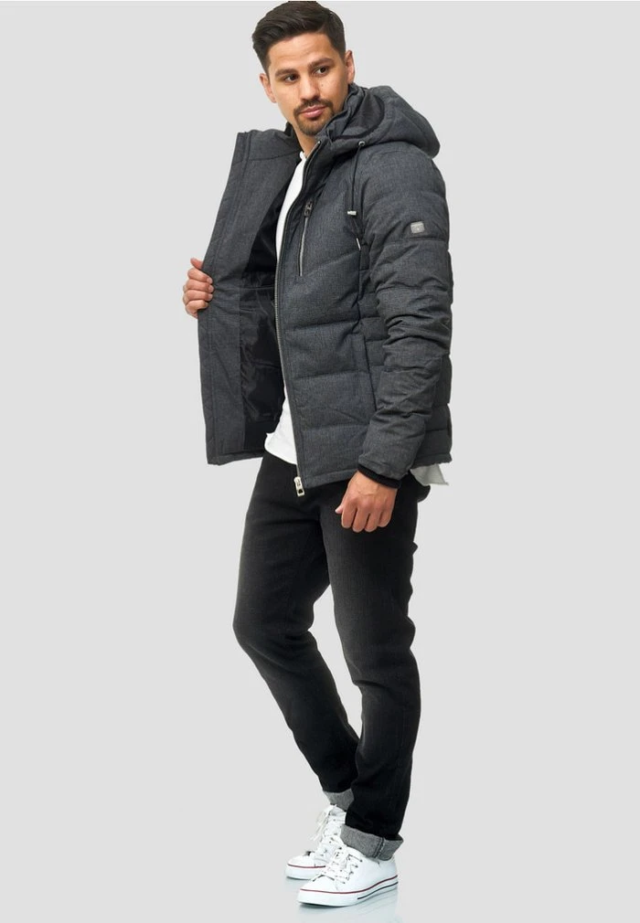 Bon marché ✔️ INDICODE JEANS CIRCUS - Veste D'hiver - Black 🥰 – Image 2