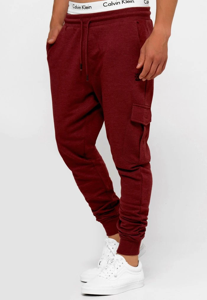Le moins cher 🤩 INDICODE JEANS DIEGO - Pantalon De Survêtement - Bordeaux ✔️