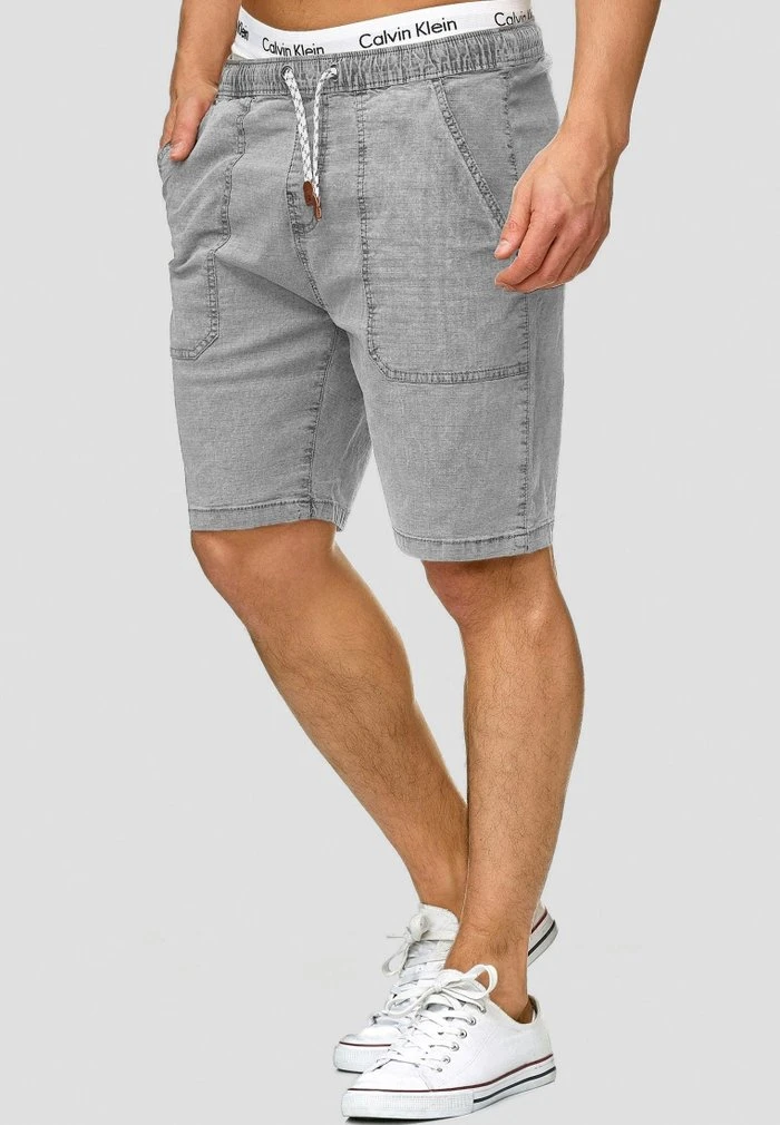 Vente flash ❤️ INDICODE 😀 JEANS Short - Light Grey 👍