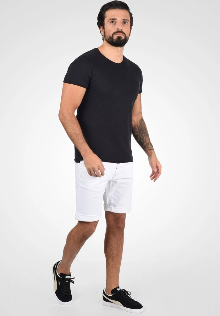 Bon marché ✨ INDICODE 🌟 JEANS IDQUENTIN - Short En Jean - Off-white ✔️ – Image 2