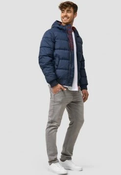 Remise 😀 INDICODE 🧨 JEANS ADRIAN - Veste D'hiver - Navy ✔️