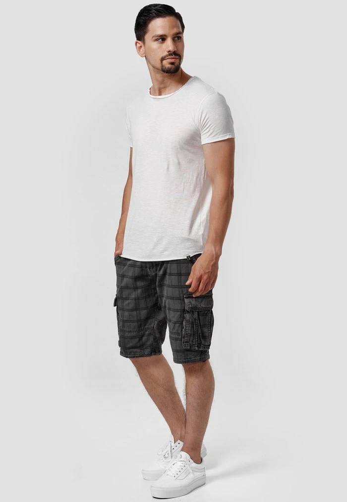 De gros ❤️ INDICODE 🥰 JEANS MONROE - Short - Raven Check 🤩 – Image 2